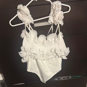 Free people ruffle bodysuit